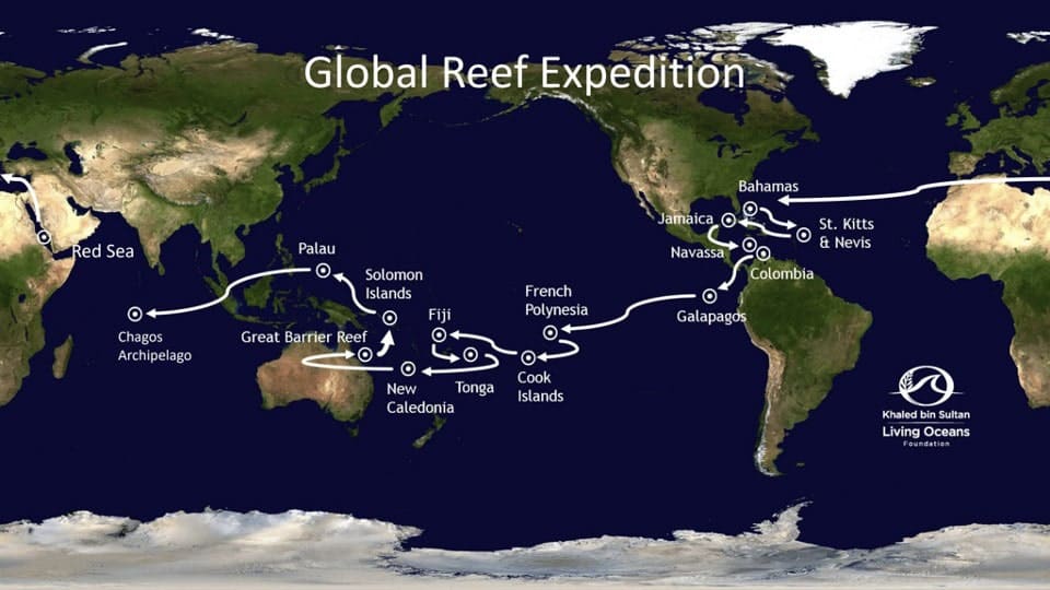 map of global reef expedition
